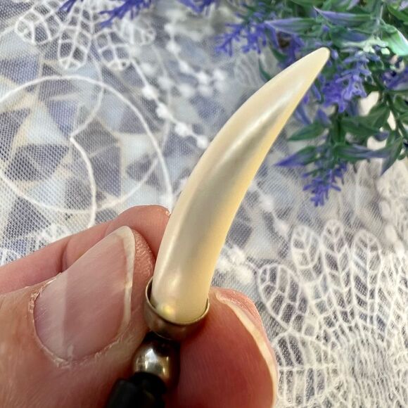 Mother of Pearl Horn Amulet Necklace - Picture 2 of 8